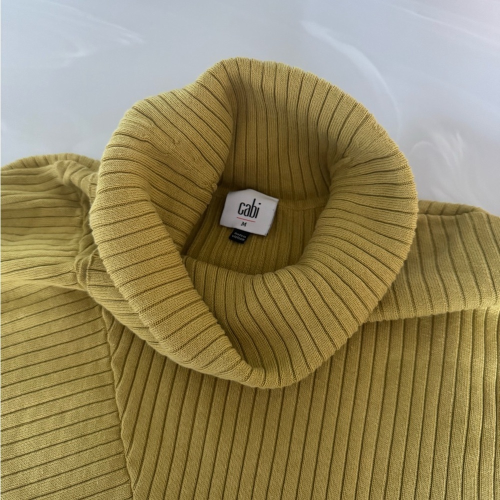 CAbi Green Cowl Neck Happy Sweater US M - Picture 3 of 7